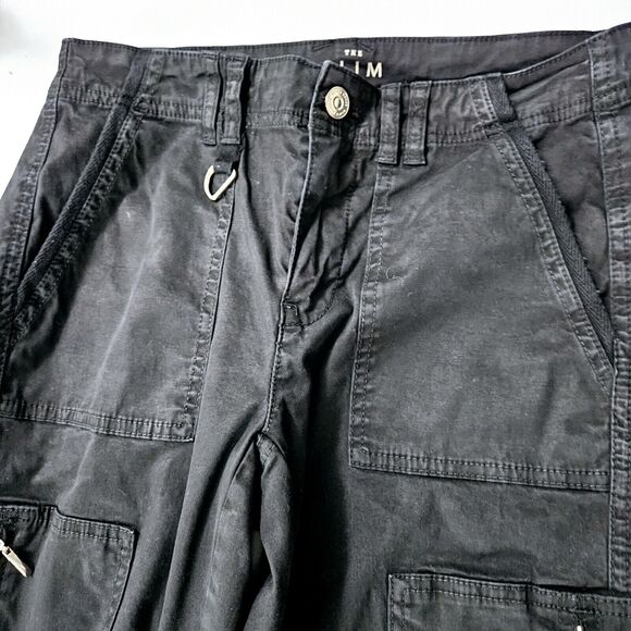 The Slim Crop Womens Crop Pants Black Size 0 Cotton Blend Stretch Button Zip - Picture 10 of 12
